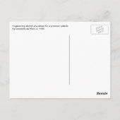 Leonardo da Vincis Engineering Sketch eines Rades Postkarte (Rückseite)