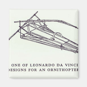 Leonardo da Vincis Entwürfe für ein Ornithopter Magnet