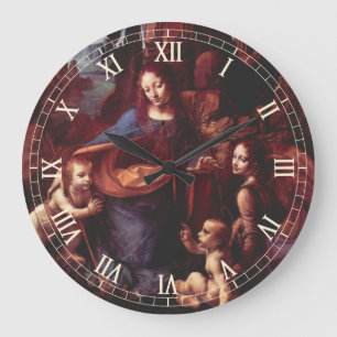 Leonardo da Vincis Felsgrottenmadonna Große Wanduhr