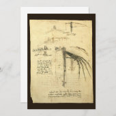 Leonardo da Vincis Flügelmaschinenkizze (Vorne/Hinten)