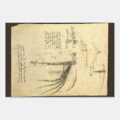 Leonardo da Vincis Flügelmaschinenkizze Geschenkpapier Set (Vorderseite 2)
