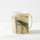 Leonardo da Vincis Flügelmaschinenkizze Kaffeetasse (VorderseiteRechts)