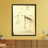 Leonardo da Vincis Flügelmaschinenkizze Leinwanddruck (Insitu (Wohnzimmer))