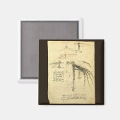 Leonardo da Vincis Flügelmaschinenkizze Magnet (Vorderseite/Rückseite)