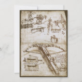 Leonardo da Vincis Giant Crossbow Weapon Sketch Einladung (Vorderseite)