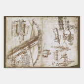 Leonardo da Vincis Giant Crossbow Weapon Sketch Geschenkpapier Set (Vorderseite 3)