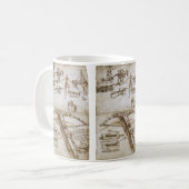 Leonardo da Vincis Giant Crossbow Weapon Sketch Kaffeetasse (Vorderseite Links)