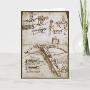 Leonardo da Vincis Giant Crossbow Weapon Sketch Karte