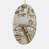 Leonardo da Vincis Giant Crossbow Weapon Sketch Keramik Ornament (Rechts)