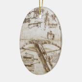 Leonardo da Vincis Giant Crossbow Weapon Sketch Keramik Ornament (Links)