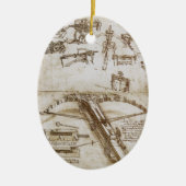 Leonardo da Vincis Giant Crossbow Weapon Sketch Keramik Ornament (Vorne)