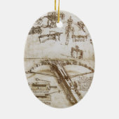 Leonardo da Vincis Giant Crossbow Weapon Sketch Keramik Ornament (Hinten)