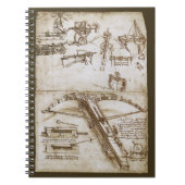 Leonardo da Vincis Giant Crossbow Weapon Sketch Notizblock (Vorderseite)