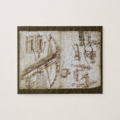 Leonardo da Vincis Giant Crossbow Weapon Sketch Puzzle (Horizontal)