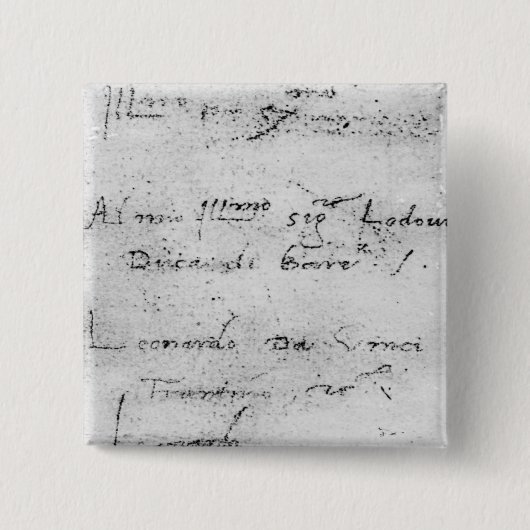 Leonardo da Vincis Handschrift Button (Vorderseite)