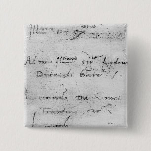 Leonardo da Vincis Handschrift Button