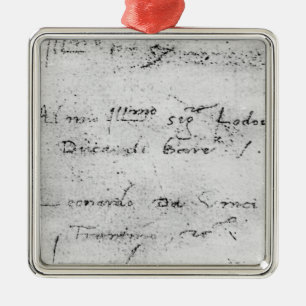 Leonardo da Vincis Handschrift Ornament Aus Metall