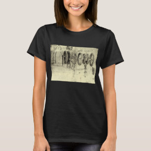 Leonardo da Vincis Konstruktionsskizze eines Rades T-Shirt