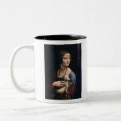 Leonardo da Vinci's Lady mit einem Ermine Classic Zweifarbige Tasse (Links)