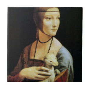 Leonardo da Vinci's Lady mit Ermine Fliese