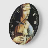 Leonardo da Vinci's Lady mit Ermine Große Wanduhr (Winkel)