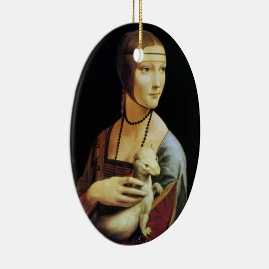 Leonardo da Vinci's Lady mit Ermine Keramik Ornament (Rechts)