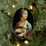 Leonardo da Vinci's Lady mit Ermine Keramik Ornament<br><div class="desc">Frau mit Ermine (1489-1490) von Leonardo da Vinci (1452-1519). Eine Vintage Renaissance-Ära mit einem schönen Porträtmaler, in dem eine Frau mit einem Hermelin steht. Das Thema des Porträts ist Cecilia Gallerani, die Herrin von Ludovico Sforza, Herzog von Mailand. Ein Herde (auch Hermelin, kurz geschwanztes Wiesel oder Bonaparte weasel) ist eine...</div>