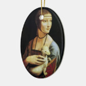 Leonardo da Vinci's Lady mit Ermine Keramik Ornament (Links)