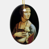 Leonardo da Vinci's Lady mit Ermine Keramik Ornament (Hinten)