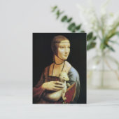 Leonardo da Vinci's Lady mit Ermine Postkarte (Stehend Vorderseite)