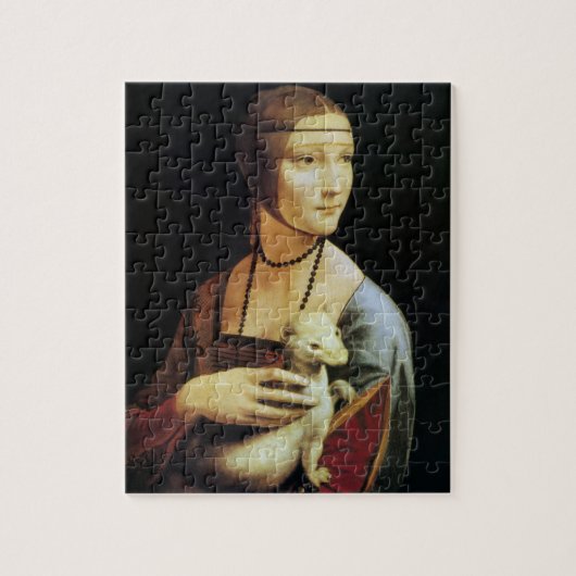 Leonardo da Vinci's Lady mit Ermine Puzzle (Vertikal)