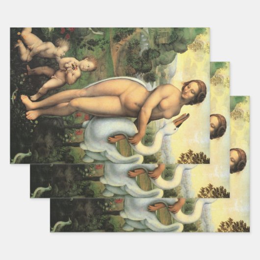 Leonardo da Vincis Leda und der Schwan Geschenkpapier Set (Set)