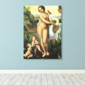 Leonardo da Vincis Leda und der Schwan Leinwanddruck (Insitu (Holzboden))