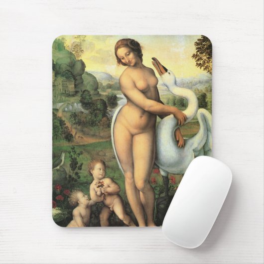 Leonardo da Vincis Leda und der Schwan Mousepad (Mit Mouse)