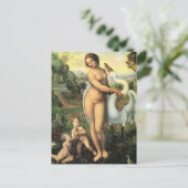 Leonardo da Vincis Leda und der Schwan Postkarte (Stehend Vorderseite)