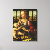 Leonardo da Vincis Madonna mit der Narbe Leinwanddruck (Vorderseite)