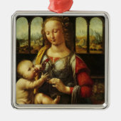 Leonardo da Vincis Madonna mit der Narbe Ornament Aus Metall (Vorne)