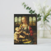 Leonardo da Vincis Madonna mit der Narbe Postkarte (Stehend Vorderseite)