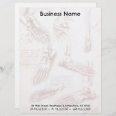 Leonardo da Vincis menschliche Anatomie Briefkopf (Vorne/Hinten)