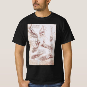 Leonardo da Vincis menschliche Anatomie Fußknochen T-Shirt