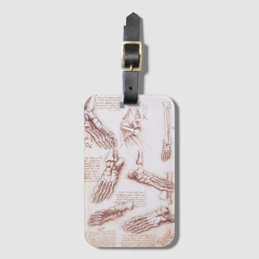 Leonardo da Vincis menschliche Anatomie Gepäckanhänger (Vorderseite Vertikal)