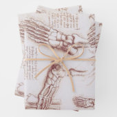Leonardo da Vincis menschliche Anatomie Geschenkpapier Set (Beispiel)