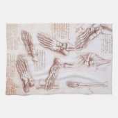 Leonardo da Vincis menschliche Anatomie Geschirrtuch (Horizontal)