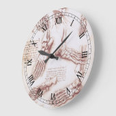 Leonardo da Vincis menschliche Anatomie Große Wanduhr (Winkel)