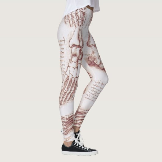 Leonardo da Vincis menschliche Anatomie Leggings (Rechts)