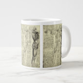 Leonardo da Vincis menschliche Anatomie männliche Jumbo-Tasse (Vorderseite Rechts)