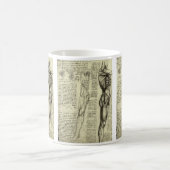 Leonardo da Vincis menschliche Anatomie männliche  Kaffeetasse (Mittel)