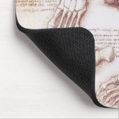 Leonardo da Vincis menschliche Anatomie Mousepad (Ecke)