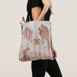 Leonardo da Vincis menschliche Anatomie Skelett Kn Tasche