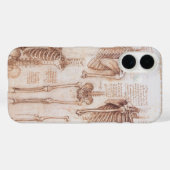 Leonardo da Vincis menschliche Anatomie Skelettkno Case-Mate iPhone Hülle (Rückseite (Horizontal))